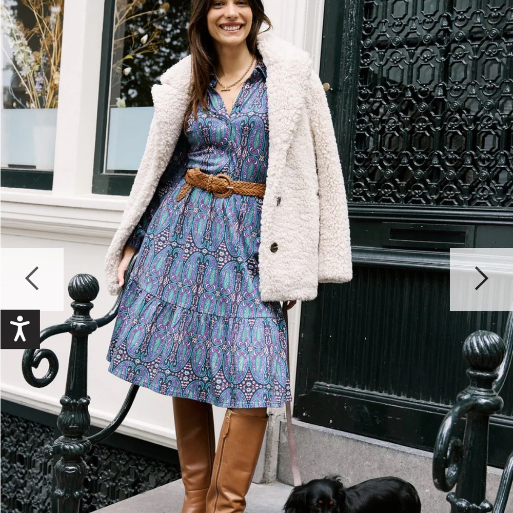 Boden Short Teddy Coat